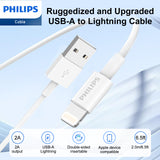 Philips Accessories USB-A to Lightning Charging Cable 2m. (White) DLC4578V