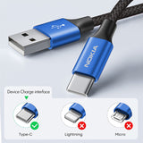 Nokia Pro Type-C Cable P8201A (Blue) - 2m - USB-A to USB-C