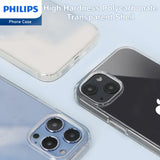 Philips Case for iPhone 15 Pro, Anti-Scratch Ultra Crystal Clear Back Case, Hard PC Back & Soft TPU, Non-Yellowing Full Bumper Protective Protection Phone Cover Case Anti-Slip Dustproof Shockproof DLK6118T