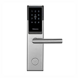 Buckko Locks ZM-1 Smart Door Lock Lever Handle Fingerprint PIN RFID Key Silver