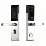 Buckko Locks ZM-1 Smart Door Lock Lever Handle Fingerprint PIN RFID Key Silver