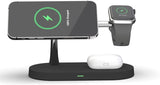 BUCKKO 5 in 1 Wireless Charging Station Compatible with Magsafe Qi | iPhone | iWatch |Airpod Charging Station| Nightlight (White,Black)