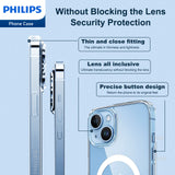 Philips for iPhone 14 Case Clear, Supports Magnetic Wireless Charging, Non-Yellowing Shockproof Phone Bumper Cover【100 Times Drop Test】【Compatible with MagSafe】 DLK6106T