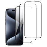 BUCKKO HD Clear Tempered Glass Screen Protector for iPhone 15 Pro Max