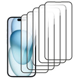 BUCKKO HD Clear Tempered Glass Screen Protector for iPhone 15 / 15 Pro / 16