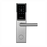 Buckko Locks ZM-1 Smart Door Lock Lever Handle Fingerprint PIN RFID Key Silver