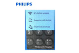 Philips Slim Wireless Keyboard - Modern Compact Layout, Ultra Quiet, Bluetooth + 2.4 GHz USB Receiver, Plug n' Play Connectivity, Compatible with Windows - Graphite