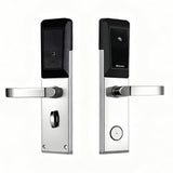 Buckko Locks ZM-1 Smart Door Lock Lever Handle Fingerprint PIN RFID Key Silver