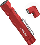 Philips LED Light Compact Flashlight Powerful Flashlight 1000 Lumens High Intensity Type-C Rechargeable Swivelling Work Light [90° Rotation / Replaceable 18650 Battery / With Clip / Magnet / Low Power Presentation] L-Shaped L Chest Light SFL5806R