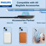 Philips for iPhone 14 Plus Case Clear, Supports Magnetic Wireless Charging, Non-Yellowing Shockproof Phone Bumper Cover【100 Times Drop Test】【Compatible with MagSafe】 DLK6108T