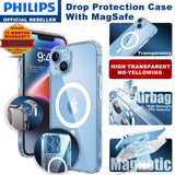 Philips for iPhone 14 Plus Case Clear, Supports Magnetic Wireless Charging, Non-Yellowing Shockproof Phone Bumper Cover【100 Times Drop Test】【Compatible with MagSafe】 DLK6108T