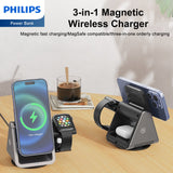 Philips 3-in-1 Magnetic Wireless Charger for iPhone| iWatch| Airpod DLK3540Q