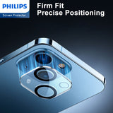 Philips Camera Lens Protector for iPhone 15/15 Plus, HD 360°Protection Tempered Glass Explosion-proof Screen Protector, Case Friendly No-Bubble HD Clear Camera Lens Screen Protector【Anti-Scratch】【Anti-Fingerprint】DLK5206