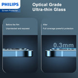 Philips Camera Lens Protector for iPhone 15/15 Plus, HD 360°Protection Tempered Glass Explosion-proof Screen Protector, Case Friendly No-Bubble HD Clear Camera Lens Screen Protector【Anti-Scratch】【Anti-Fingerprint】DLK5206