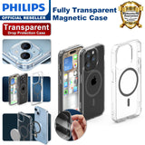 Philips Magnetic Case for iPhone 15, Anti-Scratch Ultra Crystal Clear Back Case with MagSafe, Shockproof Hard PC Back & Soft TPU, Non-Yellowing Full Bumper Protective Protection Phone Cover Case DLK6116TG