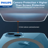 Philips Magnetic Case for iPhone 15, Anti-Scratch Ultra Crystal Clear Back Case with MagSafe, Shockproof Hard PC Back & Soft TPU, Non-Yellowing Full Bumper Protective Protection Phone Cover Case DLK6116TG