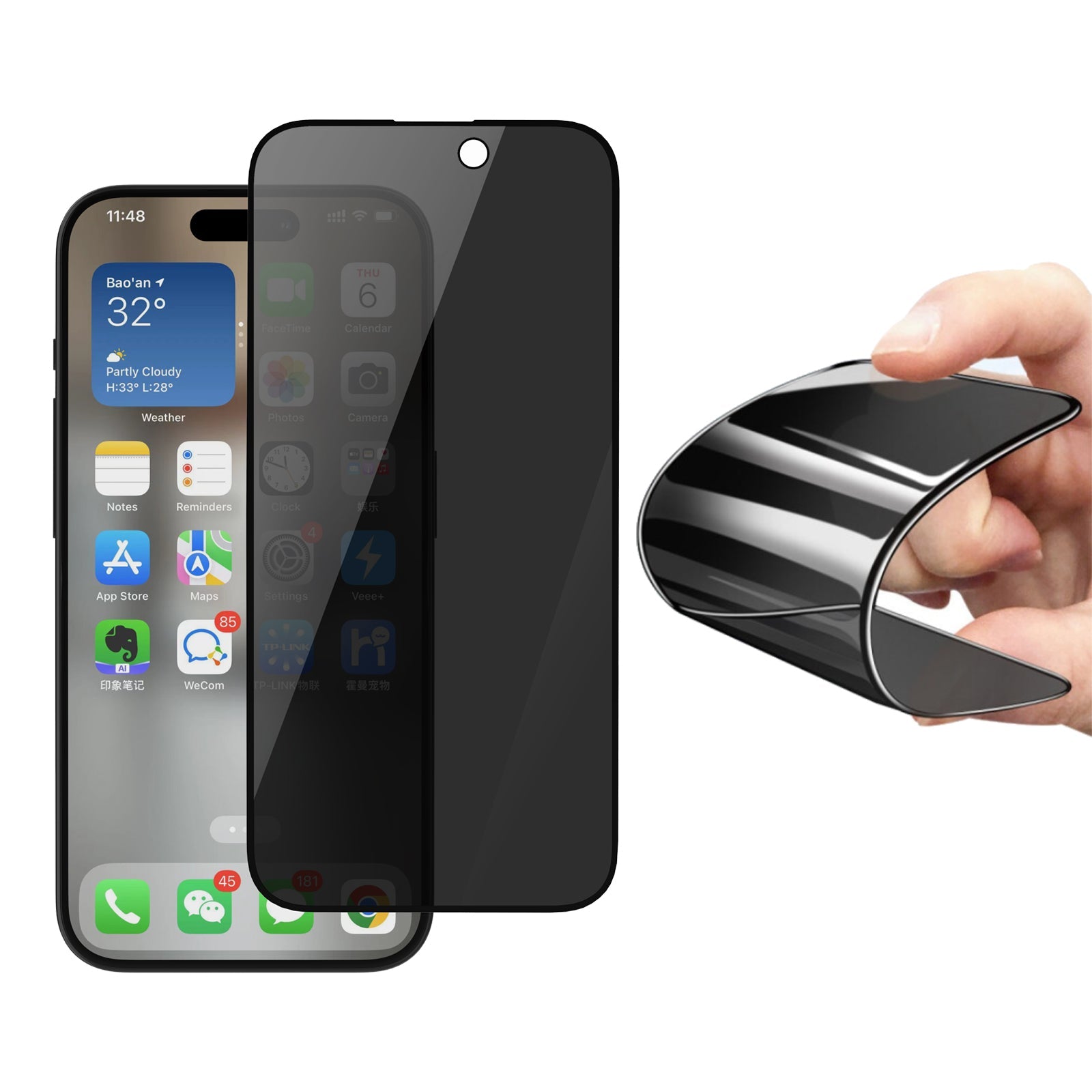 Philips Privacy Hydrogel Ceramic Screen Protector Film for iPhone