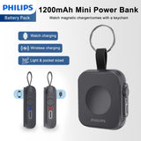 Philips 1200mAh Watch  Power Bank Portable Magnetic Wireless Charger for iWatch | Keychain DLP1202Q