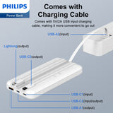 Philips 10000mAh PowerBank With Three Charging Cables DLP1912CW