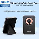 Philips 10000mAh 15W Wireless Charger Power Bank，Explorer's Edition Wireless MagSafe Power Bank DLK2716Q