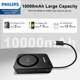 Philips 10000mAh MagSafe Wireless Charging Power Bank Black DLP2717QB