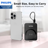 Philips 10000mAh MagSafe Wireless Charging Power Bank Black DLP2717QB