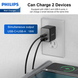 Philips 30W Black Power Adapter Wall Charger Plug DLP4330CB