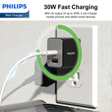 Philips 30W Black Power Adapter Wall Charger Plug DLP4330CB