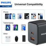 Philips 30W Black Power Adapter Wall Charger Plug DLP4330CB