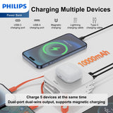 PHILIPS 10 in 1 Power Bank Wireless 10000mAh 20W Travel Charger with AU, EU, UK Adapter