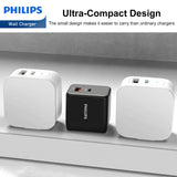 Philips 20W Black Power Adapter Wall Charger Plug DLP4520CB