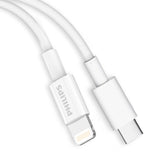 Philips Accessories USB-C to Lightning Charging Cable 2m. (White) DLC4578L