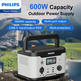 Philips Outdoor Power Supply 600W High Power Mobile Power Station(DLP8093CG)