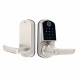 Buckko Locks S210 Smart Lever Lock for Doors with Fingerprint PIN RFID App Key Silver