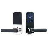 Buckko Locks Y22 Smart Lever Lock for Doors Fingerprint PIN RFID App Key Silver