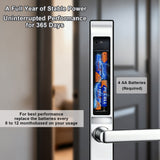 Buckko Locks Smart Lever Lock for Doors Fingerprint Code Card App Key Silver