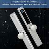 Buckko Locks Smart Knob Lock for Internal Doors Fingerprint PIN RFID App Key Silver