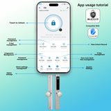 Buckko Locks Smart Knob Lock for Internal Doors Fingerprint PIN RFID App Key Silver
