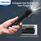 Philips Rechargeable LED Flashlights High Lumens, Adjustable Focus, 1000 Lumens Bright Powerful Handheld Flash Light, 5 Modes Flash Lights for Camping, Emergency, Hiking, Black SFL3601R