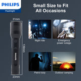 Philips Rechargeable LED Flashlights High Lumens, Adjustable Focus, 1000 Lumens Bright Powerful Handheld Flash Light, 5 Modes Flash Lights for Camping, Emergency, Hiking, Black SFL3601R