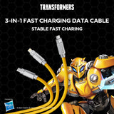 Transformers 3 in 1 Charger Cable Fast Charging 1.2M