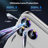 BUCKKO Camera Lens Protector Tempered Glass for iPhone - iPhone 15 Pro / Black