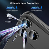 BUCKKO Camera Lens Protector Tempered Glass for iPhone - iPhone 16 Plus / Black