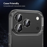 BUCKKO Camera Lens Protector Tempered Glass for iPhone - iPhone 15 Pro / Black