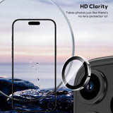 BUCKKO Camera Lens Protector Tempered Glass for iPhone - iPhone 17 / Black