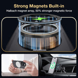 BUCKKO Metal 360° Rotate Stand Protective Case With MagSafe for iPhone - iPhone 16 Pro Max / Black