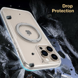 BUCKKO Metal 360° Rotate Stand Protective Case With MagSafe for iPhone - iPhone 16 Pro Max / Black