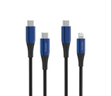 Nokia Pro Cable P8200 Combo (Blue) - Lightning & Type C-C Cable (1.25m)