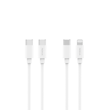 Nokia Essential Charging Cable E8100 Combo (1m) - USB-C to Lightning & C-C Cable