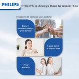 Philips Mini Portable Charger for iPhone 15/16 and Samsung with Cable Port and Plug, 4800mAh Power Bank DLP2550CW